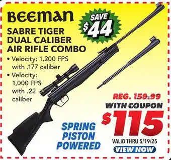 Big 5 Beeman Saber Tiger Dual Caliber Air Rifle Combo offer