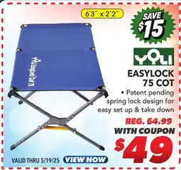 Big 5 Yoli EasyLock 75 Cot offer