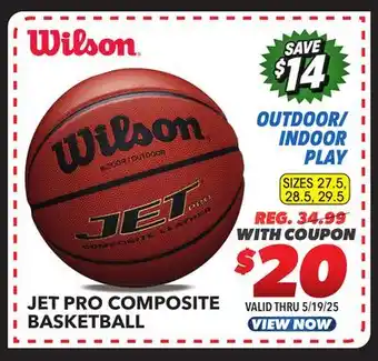 Big 5 Wilson Jet Pro Composite Basketball offer