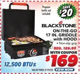 Big 5 Blackstone On The Go 17 Griddle with Hood offer