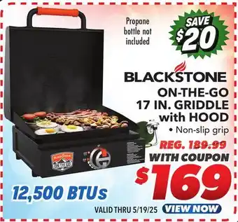 Big 5 Blackstone On The Go 17 Griddle with Hood offer