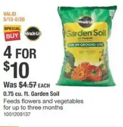 The Home Depot Garden soil offer