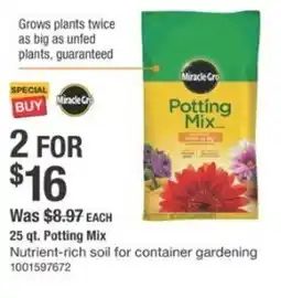 The Home Depot Potting mix offer