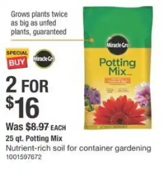 The Home Depot Potting mix offer