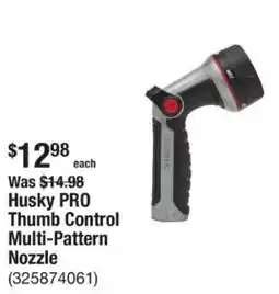 The Home Depot Husky pro thumb control multi-pattern nozzle offer