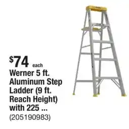 The Home Depot Werner aluminum step ladder with 225 ... offer