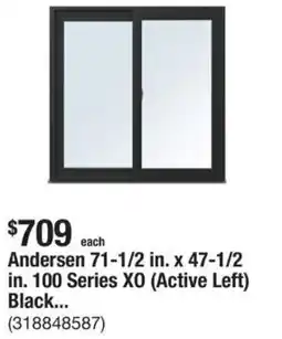 The Home Depot Andersen 100 series xo (active left) black... offer
