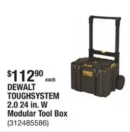 The Home Depot Dewalt toughsystem w modular tool box offer