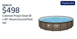 Walmart Coleman power steel above ground pool set offer