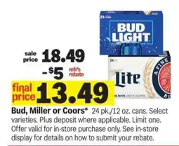 Meijer Bud, Miller or Coors offer