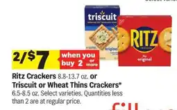 Meijer Ritz Crackers or Triscuit or Wheat Thins Crackers offer
