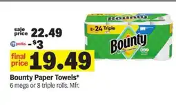 Meijer Bounty Paper Towels offer