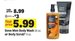 Meijer Dove Men Body Wash or Body Scrub offer
