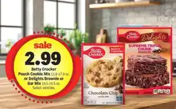 Meijer Betty Crocker Pouch Cookie Mix or Delights Brownie or Bar Mix offer