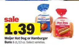 Meijer Meijer Hot Dog or Hamburger Buns offer