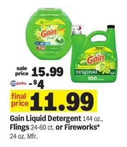 Meijer Gain Liquid Detergent offer
