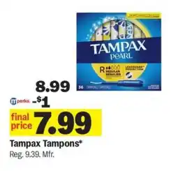 Meijer Tampax Tampons offer