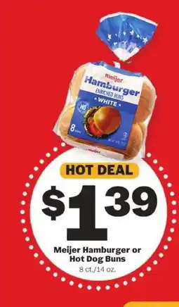 Meijer Meijer Hamburger or Hot Dog Buns offer