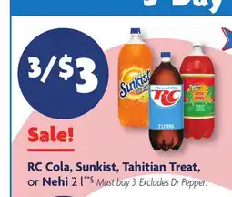 Family Dollar RC Cola, Sunkist, Tahitian Treat, or Nehi offer