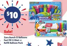 Family Dollar Zuru Bunch O Balloons Fast Fill X‑Shot or Refill Balloon Pack offer