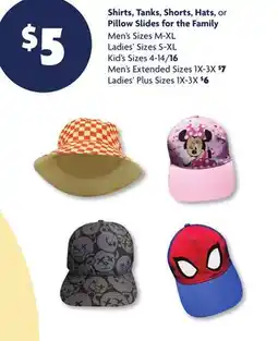 Family Dollar Shirts, Tanks, Shorts, Hats, or Pillow Slides for the Family offer