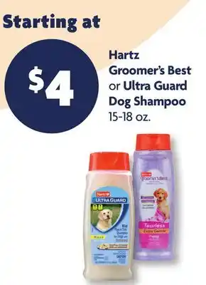 Family Dollar Hartz Groomer's Best or Ultra Guard Dog Shampoo offer