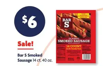Family Dollar Bar S Smoked Sausage offer
