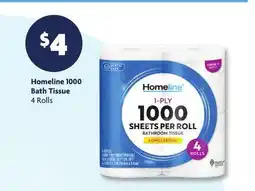 Family Dollar Homeline 1000 Bath Tissue offer