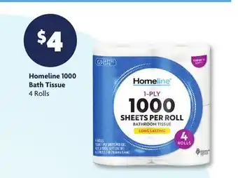 Family Dollar Homeline 1000 Bath Tissue offer