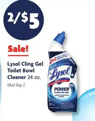 Family Dollar Lysol Cling Gel Toilet Bowl Cleaner offer