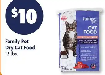Family Dollar Family Pet Dry Cat Food offer