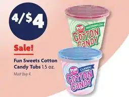 Family Dollar Fun Sweets Cotton Candy Tubs offer