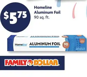 Family Dollar Homeline Aluminum Foil offer