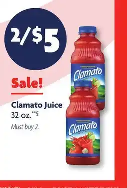 Family Dollar Clamato Juice offer