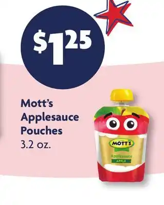 Family Dollar Mott's Applesauce Pouches offer