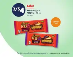 Family Dollar Reese's King Size PB & J Cups offer