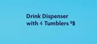 Family Dollar Drink Dispenser with 4 Tumblers offer