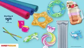 Family Dollar Summer Toys offer