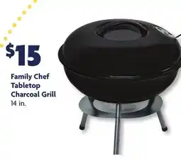Family Dollar Family Chef Tabletop Charcoal Grill offer
