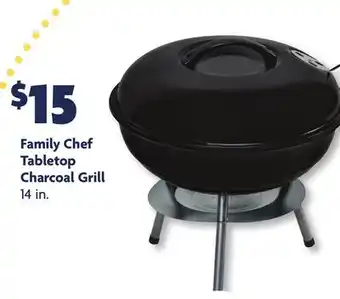Family Dollar Family Chef Tabletop Charcoal Grill offer