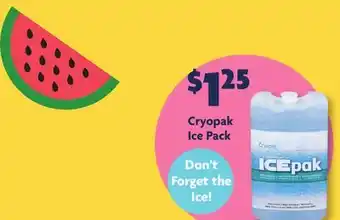 Family Dollar Cryopak Ice Pack offer