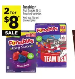 Dollar General Funables Fruit Snacks offer
