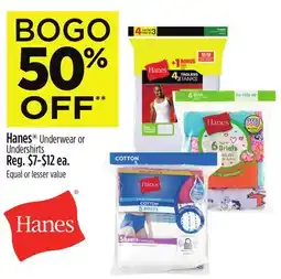 Dollar General Hanes Underwear or Undershirts offer