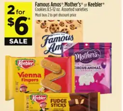 Dollar General Famous Amos , Mother's or Keebler Cookies 8.5-12 oz offer