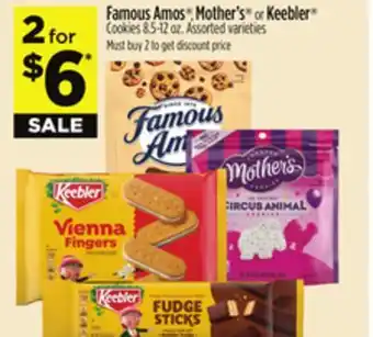 Dollar General Famous Amos , Mother's or Keebler Cookies 8.5-12 oz offer