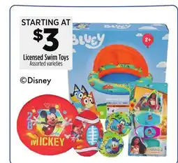 Dollar General Licensed Swim Toys offer