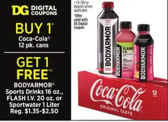 Dollar General Coca-Cola 12 pk. cans offer