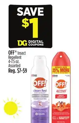 Dollar General OFF Insect Repellent offer