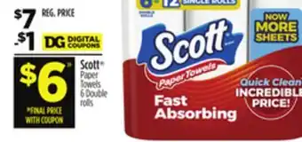 Dollar General Scott Paper Towels offer