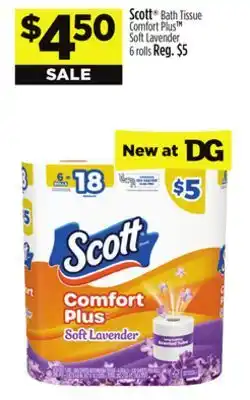 Dollar General Scott Bath Tissue Comfort Plus TM Soft Lavender offer